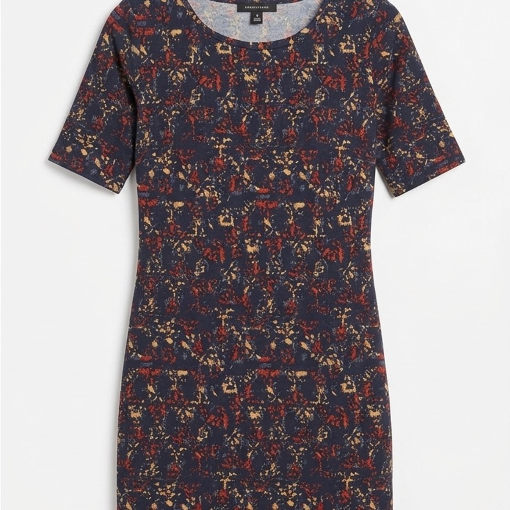 LuLaRoe Julia Dress Large Color Multicolor Stretch Knee Length Comfy - Picture 3 of 15